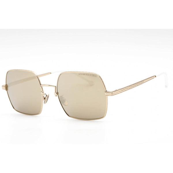Cutler and Gross CG1300S Sunglasses GOLD/WHITE/METALLIC / Grey-AmbrogioShoes