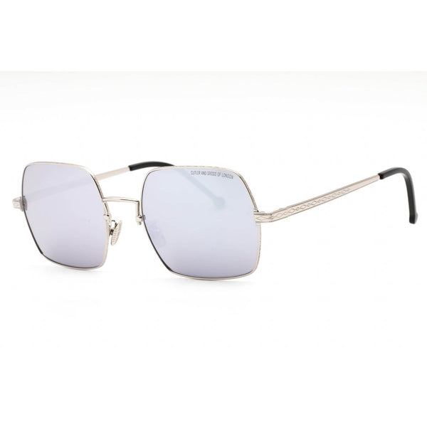 Cutler and Gross CG1300S Sunglasses Silver/Black/Metallic / Blue-AmbrogioShoes